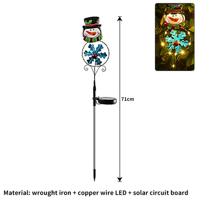 Χριστουγεννιάτικο ηλιακό LED φωτιστικό κήπου Αυλή γκαζόν Χιονάνθρωπος Άλκη Πιγκουίνος Νυχτερινό Φωτιστικό Τοπίο Κήπος Διακόσμηση σπιτιού Εξωτερικός Άγιος Βασίλης