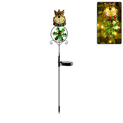 Χριστουγεννιάτικο ηλιακό LED φωτιστικό κήπου Αυλή γκαζόν Χιονάνθρωπος Άλκη Πιγκουίνος Νυχτερινό Φωτιστικό Τοπίο Κήπος Διακόσμηση σπιτιού Εξωτερικός Άγιος Βασίλης