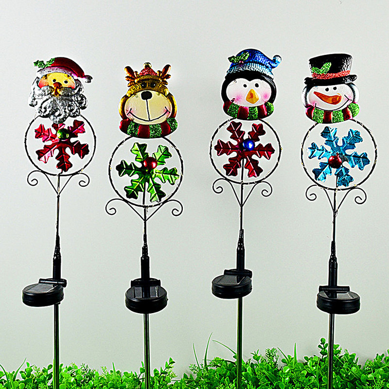 Χριστουγεννιάτικο ηλιακό LED φωτιστικό κήπου Αυλή γκαζόν Χιονάνθρωπος Άλκη Πιγκουίνος Νυχτερινό Φωτιστικό Τοπίο Κήπος Διακόσμηση σπιτιού Εξωτερικός Άγιος Βασίλης