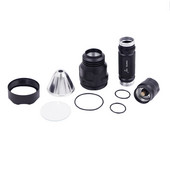 Черен калъф Manta ray C8 host с рефлекторна стъклена леща, без LED и драйвер