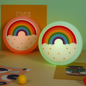 INS Rainbow Silicone Light USB зареждане Сладка карикатура Rainbow Candy Color Silicone Atmosphere Light