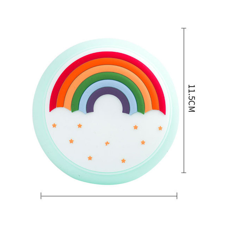INS vaivorykštės silikoninė lemputė USB įkrovimas mielas animacinis vaivorykštės saldainių spalvos silikoninis atmosferos šviestuvas