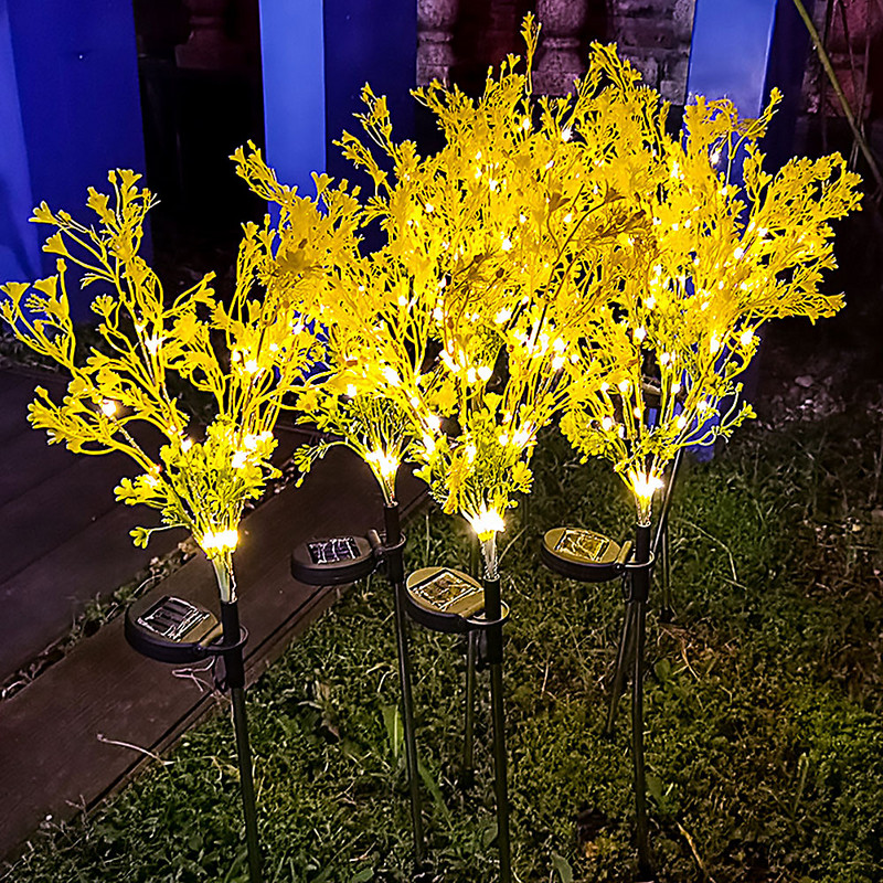 Saulės energija varomas gėlių sodo kuolas kraštovaizdžio pasakų lempa lauko kiemo takas Ip65 vandeniui atsparus rapsų žibintas sodo dekoravimas