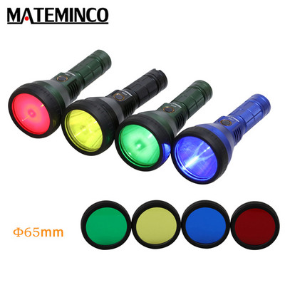 MATEMINCO zseblámpa szűrő diffúzor 4 szín zöld piros kék sárga 65 mm MT35 mini MT90 mini készülékhez