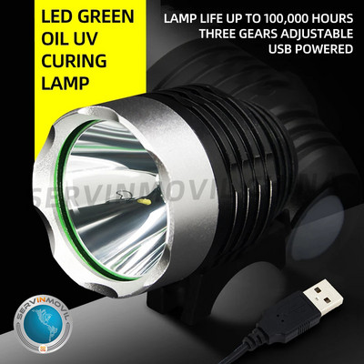 Zöld olajos ragasztós térhálósító lámpa USB UV sterilizáló ultraibolya fény szárító LED ultraibolya fény a telefon áramköri lapjának sterilizálásához