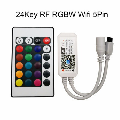 Magic Home Bluetooth WiFi LED kontrolieris IR RF 5V 12V 24V priekš WS2811 WS2812B SK6812 vienkrāsains RGB RGBW RGBCCT LED sloksne