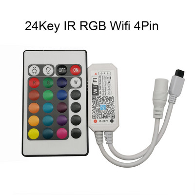 Magic Home Bluetooth WiFi LED kontrolieris IR RF 5V 12V 24V priekš WS2811 WS2812B SK6812 vienkrāsains RGB RGBW RGBCCT LED sloksne