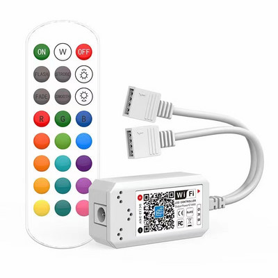 Magic Home Bluetooth WiFi LED kontrolieris IR RF 5V 12V 24V priekš WS2811 WS2812B SK6812 vienkrāsains RGB RGBW RGBCCT LED sloksne