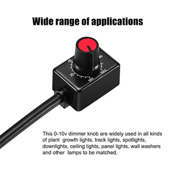 Νέος DC 0/1-10V Knob LED Dimmer, Low Voltage Passive Dimmer PWM Dimming για 0-10V ή 1-10V Dimmable ηλεκτρονικό πρόγραμμα οδήγησης LED