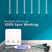 Kontroler svjetla za LED trake za konjske utrke DC 5-24V WS2811 Prekidač za traku za jurenje u tekućoj vodi Bežični upravljač za sinkronizaciju ploče s 3 tipke