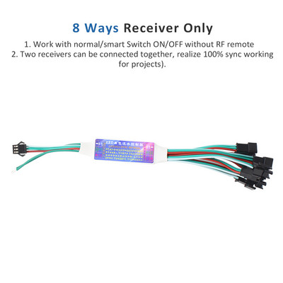 Kontroler svjetla za LED trake za konjske utrke DC 5-24V WS2811 Prekidač za traku za jurenje u tekućoj vodi Bežični upravljač za sinkronizaciju ploče s 3 tipke