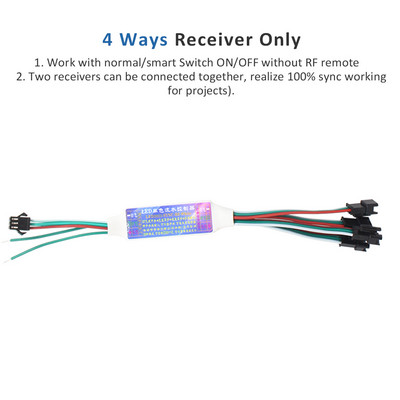 Kontroler svjetla za LED trake za konjske utrke DC 5-24V WS2811 Prekidač za traku za jurenje u tekućoj vodi Bežični upravljač za sinkronizaciju ploče s 3 tipke