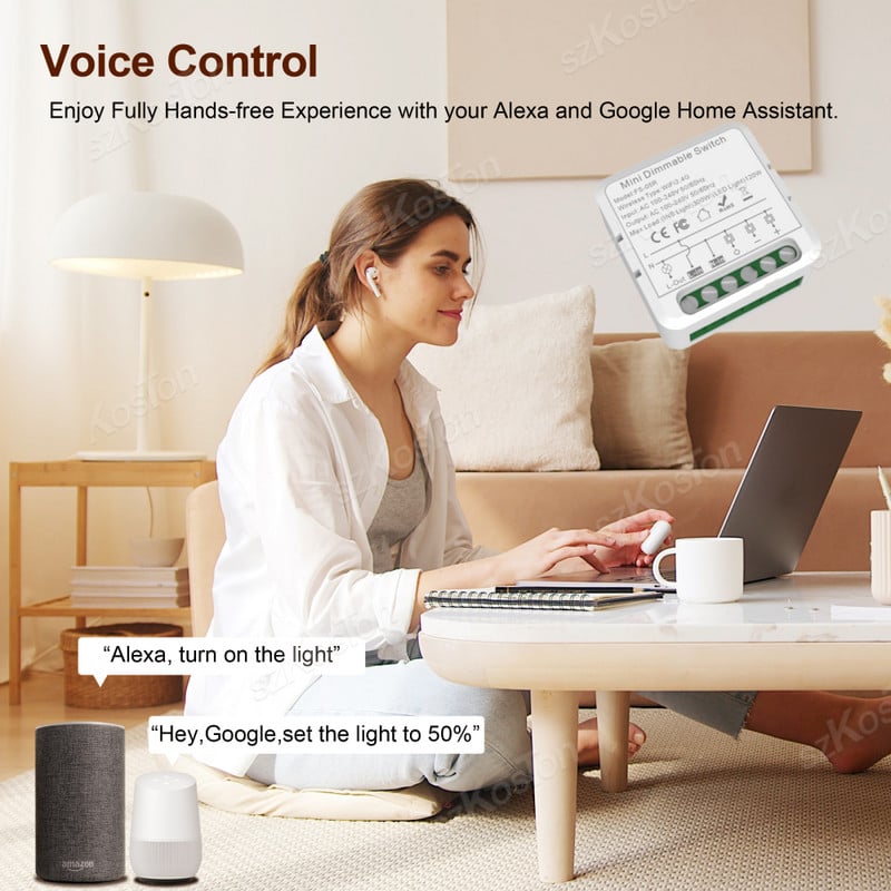 Modul de comutator inteligent Tuya WiFi Smart Life APP Telecomandă cu reglaj în două căi cu control vocal de la distanță Alexa Google Home