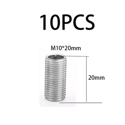 Lempos danties vamzdis metalinis M10 tuščiaviduris sriegiuotas vamzdis cinkuotas led lempos galvutės jungtis fiksuota pagrindo atraminio strypo apšvietimo priedai varžtai