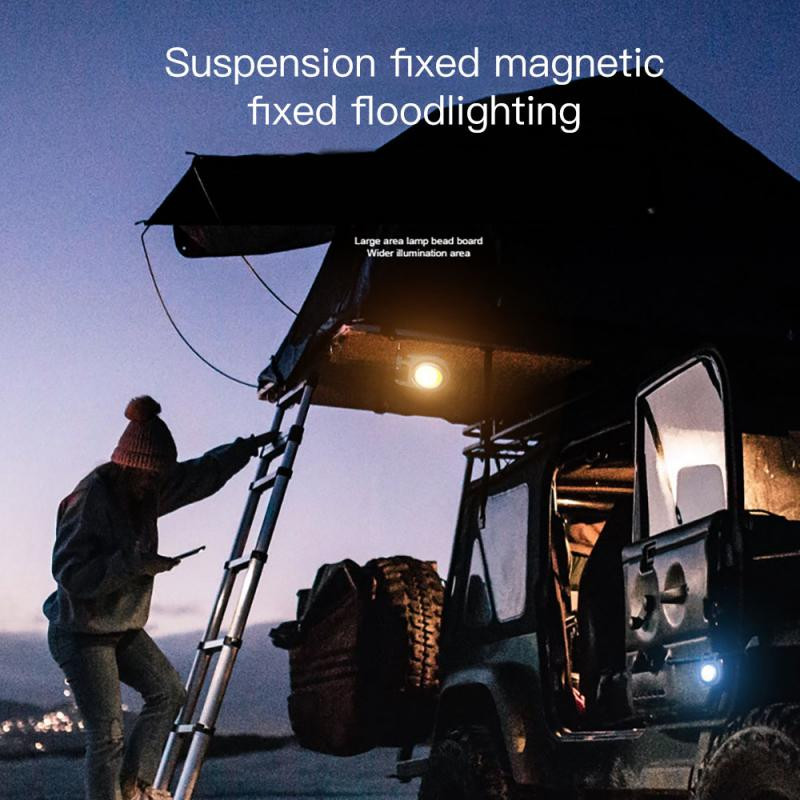 500 lm USB tipo C įkrovimo lauko daugiafunkcis COB darbinis žibintas, nešiojamasis mini raktų pakabuko apšvietimas, avarinis žibintuvėlis stovyklavietėje