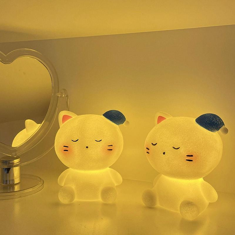 Kačių lempa Cat animacinių filmų naktinis šviestuvas Minkšta ir neakina akių priežiūros stalinė lempa Naktinė lemputė vaikams Velykų gimtadienio dovanos berniukui