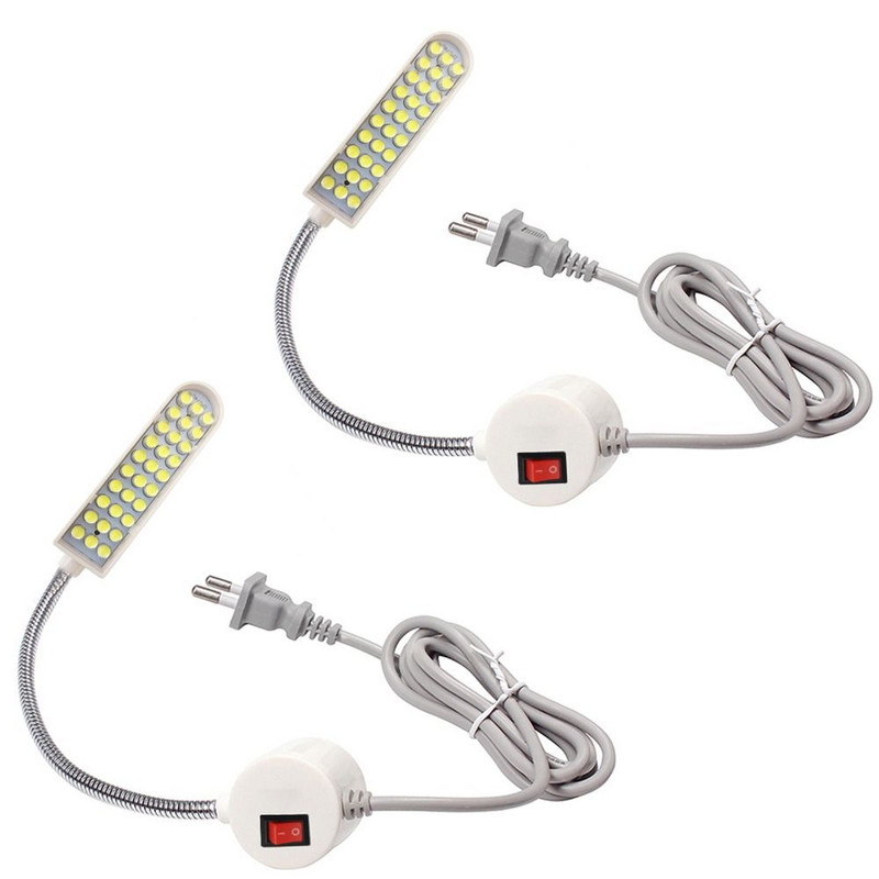 10/20/30 LED Super Bright siuvimo mašina su žąsine kaklelio lempa Pramoninė darbo lemputė su magnetiniu tvirtinimo pagrindu