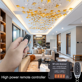 Τηλεχειριστήριο LED Dimmer 12V 24V για διακόπτη ρυθμιστή τάσης 30A 360W λαμπτήρων υψηλής ισχύος