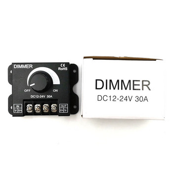 Λωρίδα LED Dimmers Υψηλής ποιότητας 12V 24V 30A 360W Διακόπτες κουμπιού ελέγχου Λαμπτήρας Led Lightless Συσκευή μείωσης έντασης