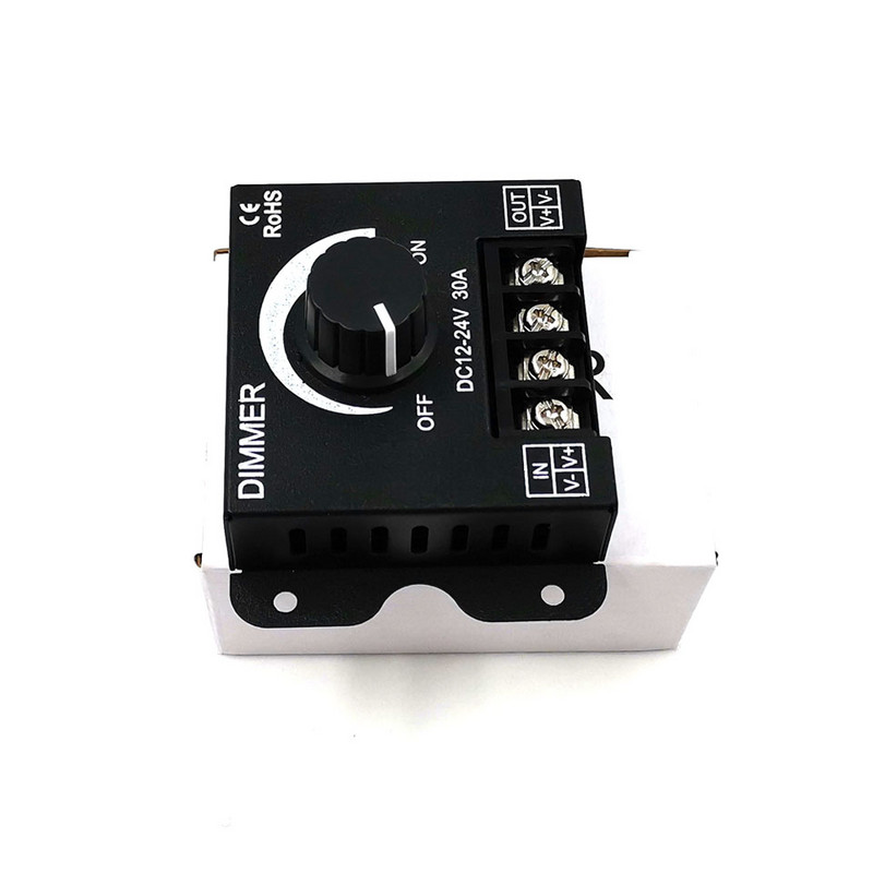 Λωρίδα LED Dimmers Υψηλής ποιότητας 12V 24V 30A 360W Διακόπτες κουμπιού ελέγχου Λαμπτήρας Led Lightless Συσκευή μείωσης έντασης