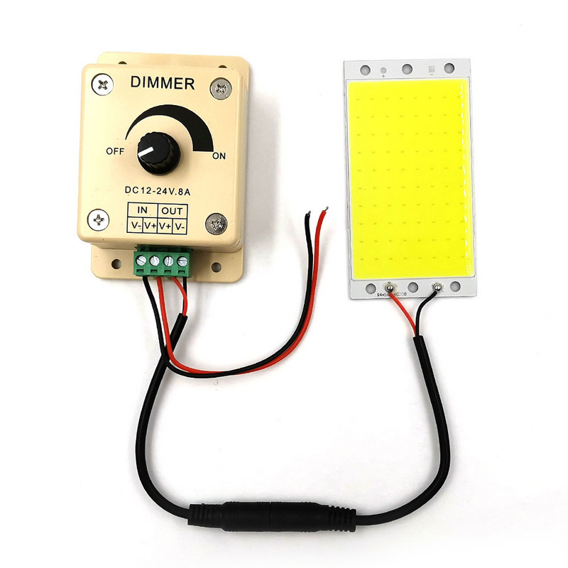 DC12-24V Dimmer φωτισμού για φώτα LED 8A 30A Stepless LED Dimmers 10W 50W 100W 200W 300W Brightness Dimming Switch Controller