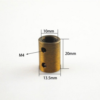2 бр. M10 женски кух съединител с M4 страничен зъбен отвор за лампа Хардуерни фитинги Направи си сам стъпка 1,0 mm