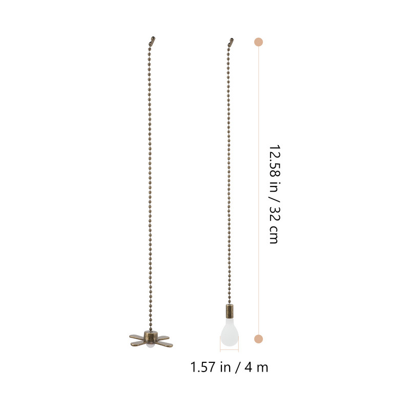 2 vnt Dekoratyvinės lemputės Šviesos lubų ventiliatoriaus traukimo rinkinys Karoliukų ilgintuvų grandinės šviestuvo lubos