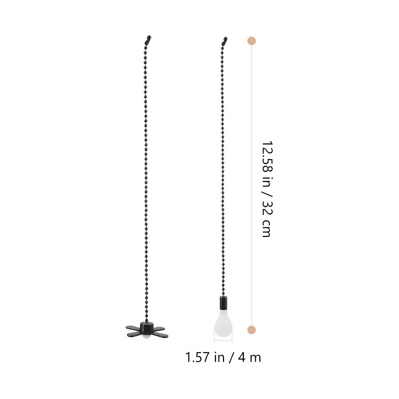 2 vnt Dekoratyvinės lemputės Šviesos lubų ventiliatoriaus traukimo rinkinys Karoliukų ilgintuvų grandinės šviestuvo lubos