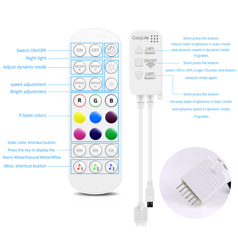 Apple homekit app led dimmer dc12V RGB / RGBCCT τηλεχειριστήριο για led strip Siri Voice home kit λειτουργεί με Alexa , Google Home