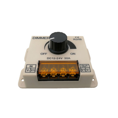 30A LED sloksnes reostats 12V 24V 720W Max liela jauda LED viena ieslēgšanas izslēgšanas slēdža pogas vadības elektriskā trieciena pārsega gaismas regulators