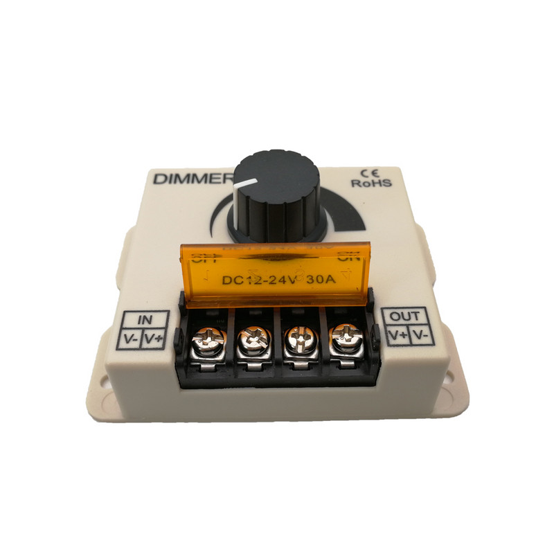 30A LED sloksnes reostats 12V 24V 720W Max liela jauda LED viena ieslēgšanas izslēgšanas slēdža pogas vadības elektriskā trieciena pārsega gaismas regulators