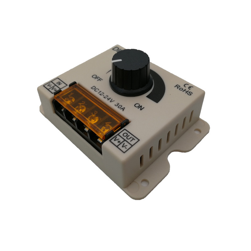 30A LED sloksnes reostats 12V 24V 720W Max liela jauda LED viena ieslēgšanas izslēgšanas slēdža pogas vadības elektriskā trieciena pārsega gaismas regulators