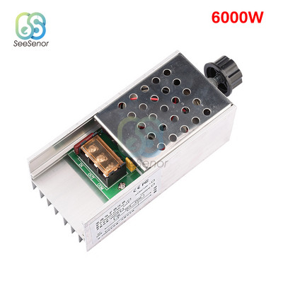 Kintamosios srovės 220V 6000W 10000W didelės galios SCR įtampos reguliatorius, šviesos diodų reguliatorius, variklio greičio reguliatorius, termostatas, dimer