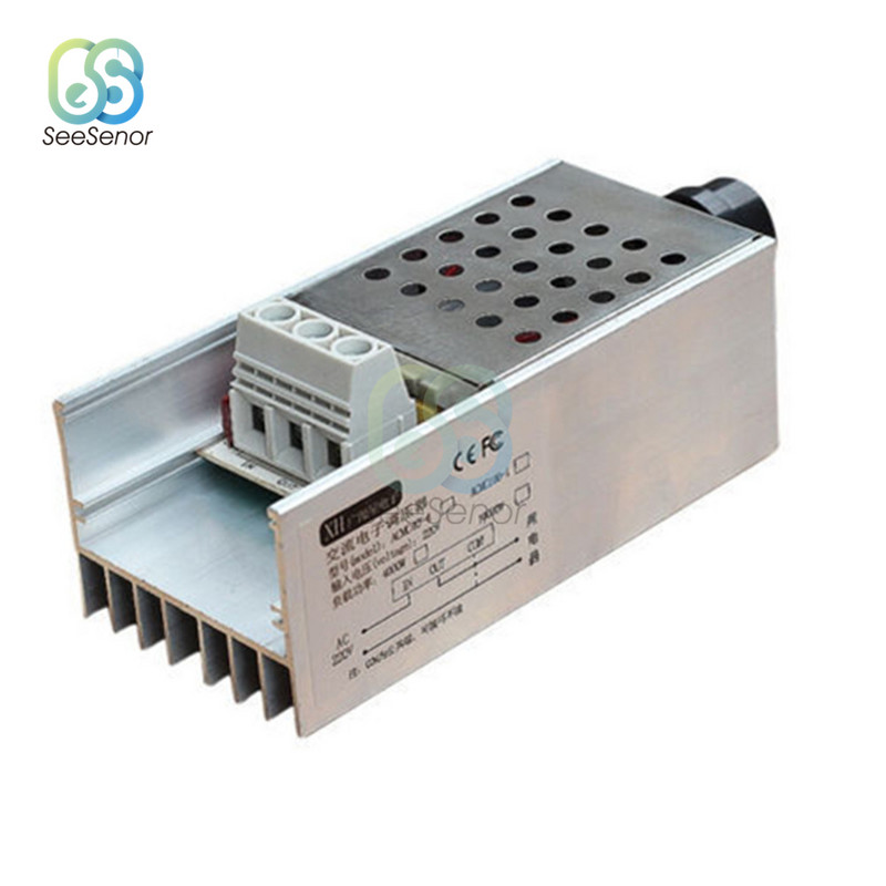 Kintamosios srovės 220V 6000W 10000W didelės galios SCR įtampos reguliatorius, šviesos diodų reguliatorius, variklio greičio reguliatorius, termostatas, dimer