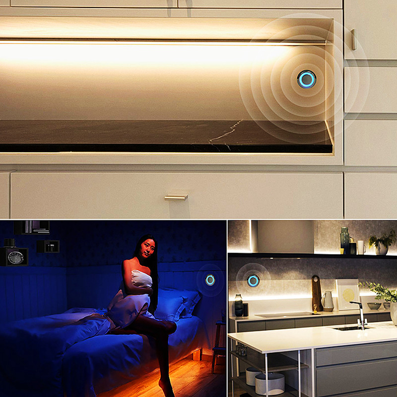 Senzorový spínač Dotykový stmievač 12V 24V 5A Mini inteligentný plynule stmievateľný šatníkový chodbový lampa LED pásik svetlo domáci detektor spínačov