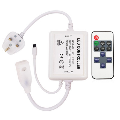 Led-riba dimmeri lüliti 750 W 11 võtmega IR-kaugjuhtimispuldiga LED-kontroller 110 V 220 V LED-dimmeri draiver 2835 LED-ribatule jaoks