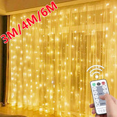 Girliandos Užuolaidos Kambariui Naujųjų Metų Vestuvės Kalėdiniai Šviestuvai Papuošimai Užuolaidos Namams Šviestuvai Led šviesos dekoras Fairy Lights