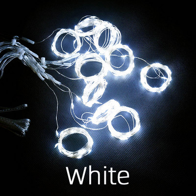 Kalėdų šventės LED dekoravimo šviestuvai Fairy Miegamojo girlianda Nuotolinio apšvietimo užuolaidų šviestuvai su nuotolinio valdymo pulteliu