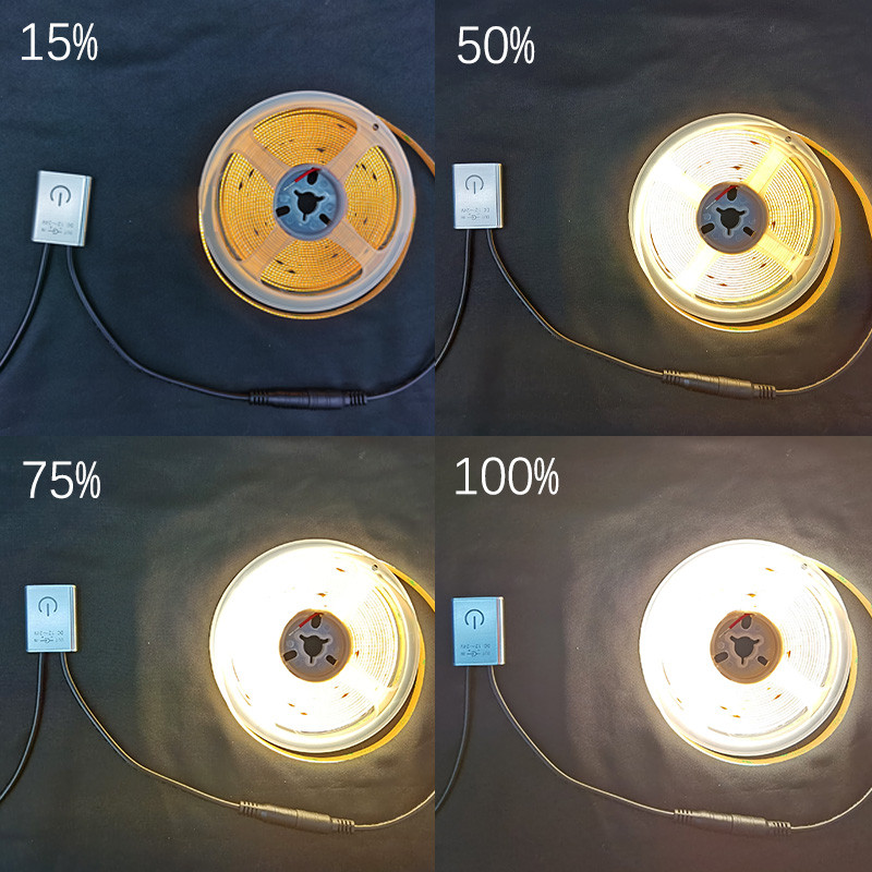 DC12V-24V LED pritemdymo jungiklis jutiklinio skydelio įjungimo / išjungimo ryškumo reguliuojamas pritemdymo valdiklis, skirtas LED spintelės virtuvės juostos šviestuvams