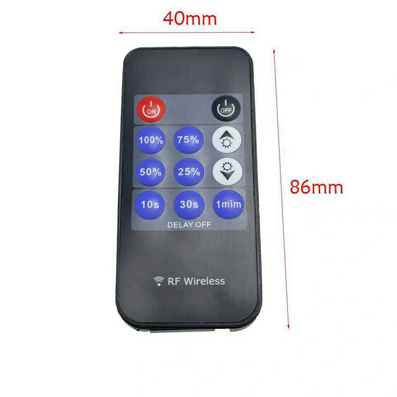 DC12V-24V RF LED Dimmer Switch 30A Ρυθμιζόμενος ελεγκτής ρυθμιστή τάσης 360W για ροοστάτες LED μονάδας φωτισμού ταινίας LED