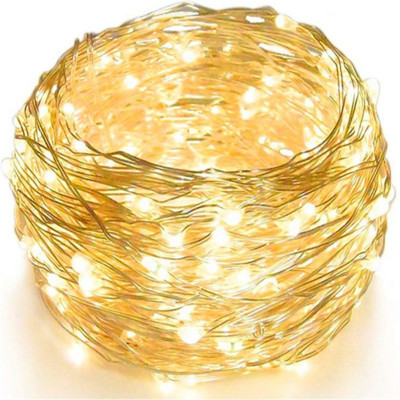 10 db 20M LED-es tündérfény réz drót USB tápellátású karácsonyi dekor fényfüzér Esküvői parti újévi dekoráció 2022 Garland