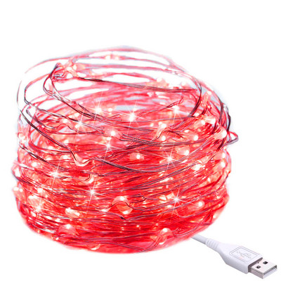 10 20M LED Fairy Lights Χάλκινο σύρμα USB τροφοδοτούμενο με χριστουγεννιάτικο ντεκόρ φωτιστικό κορδόνι Γαμήλιο πάρτι Πρωτοχρονιάτικα Διακοσμητικά 2022 Γιρλάντα