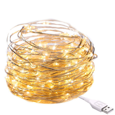 10 20M LED Fairy Lights Χάλκινο σύρμα USB τροφοδοτούμενο με χριστουγεννιάτικο ντεκόρ φωτιστικό κορδόνι Γαμήλιο πάρτι Πρωτοχρονιάτικα Διακοσμητικά 2022 Γιρλάντα
