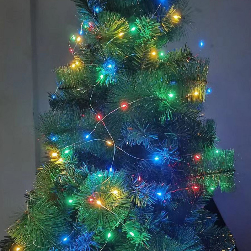 6 vnt. 1M 2M 3M 5M Vestuvinė lemputė LED varinės vielos styginiai žibintai Pasakų girlianda Kalėdų LED lemputė Navidad lauko sodo apdaila