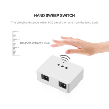 Διακόπτης LED Hand Sweep Switch Dimmer 12V/24V 5A Hand Wave Scan Sensor IR Switch ON/OFF Ντουλάπα LED DIY Φως ντουλάπας/Λάμπα ντουλάπας
