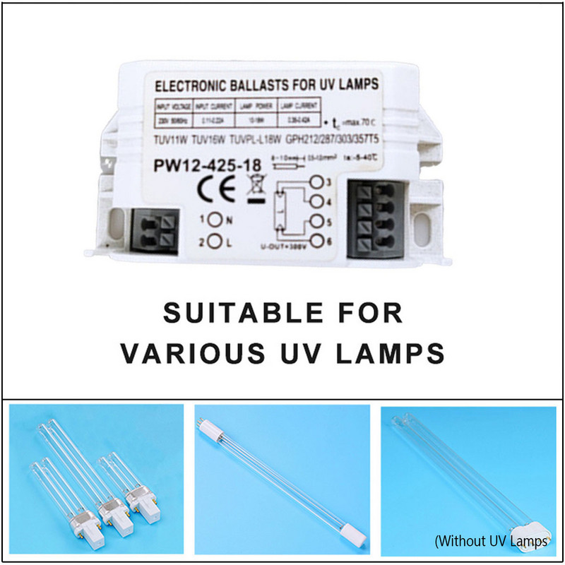 220 V 3–36 W universalūs elektroniniai balastai, skirti G23 G10q G5 UV lempai ultravioletinė šviesa 9–18 W magnetinis fluorescencinis indukcinis balastas