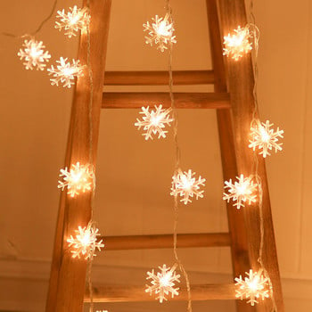 LED Snowflake String Lights Snow Fairy Garland Διακόσμηση για χριστουγεννιάτικο δέντρο Δωμάτιο Πρωτοχρονιάς για την ημέρα του Αγίου Βαλεντίνου Λειτουργεί με μπαταρία