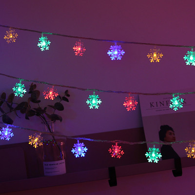 LED Snowflake String Lights Snow Fairy Garland Διακόσμηση για χριστουγεννιάτικο δέντρο Δωμάτιο Πρωτοχρονιάς για την ημέρα του Αγίου Βαλεντίνου Λειτουργεί με μπαταρία