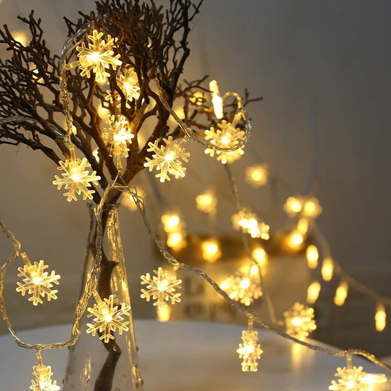 LED Snowflake String Lights Snow Fairy Garland Διακόσμηση για χριστουγεννιάτικο δέντρο Δωμάτιο Πρωτοχρονιάς για την ημέρα του Αγίου Βαλεντίνου Λειτουργεί με μπαταρία