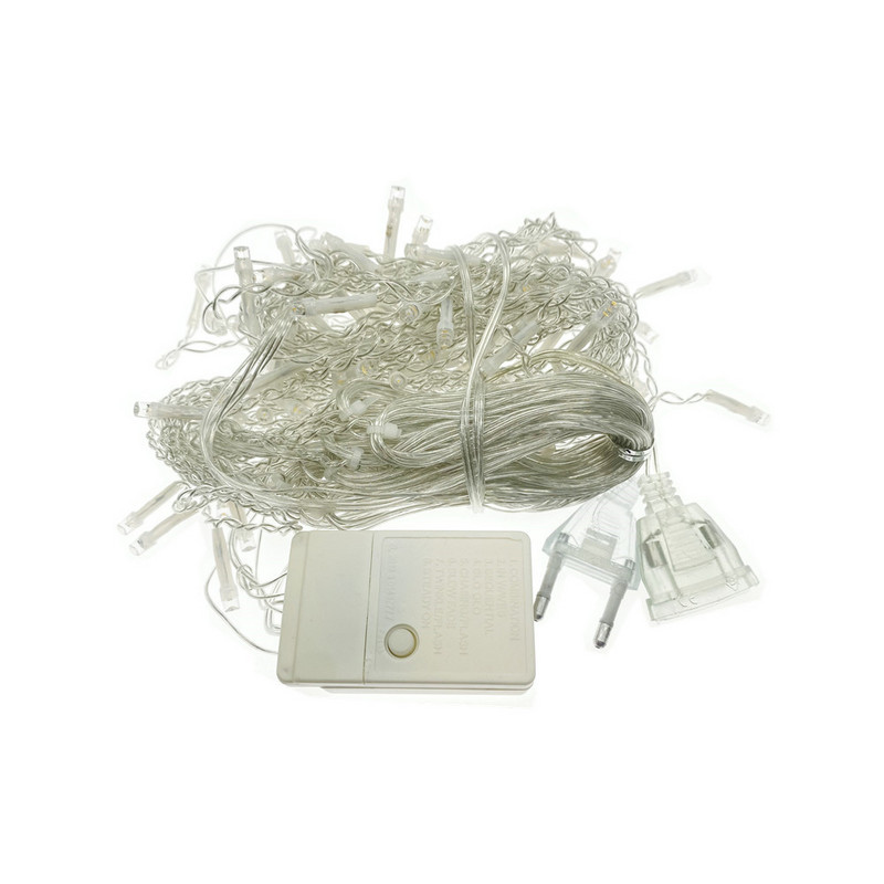 Kalėdų žiburių krioklio lauko puošmena 5M 0,4-0,6 m Led žibintų užuolaidų lempų stygos vakarėlio sodo karnizo apdaila